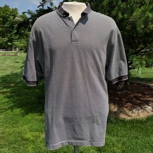 NIKE GOLF Dri-Fi Striped Polo Shirt Men L